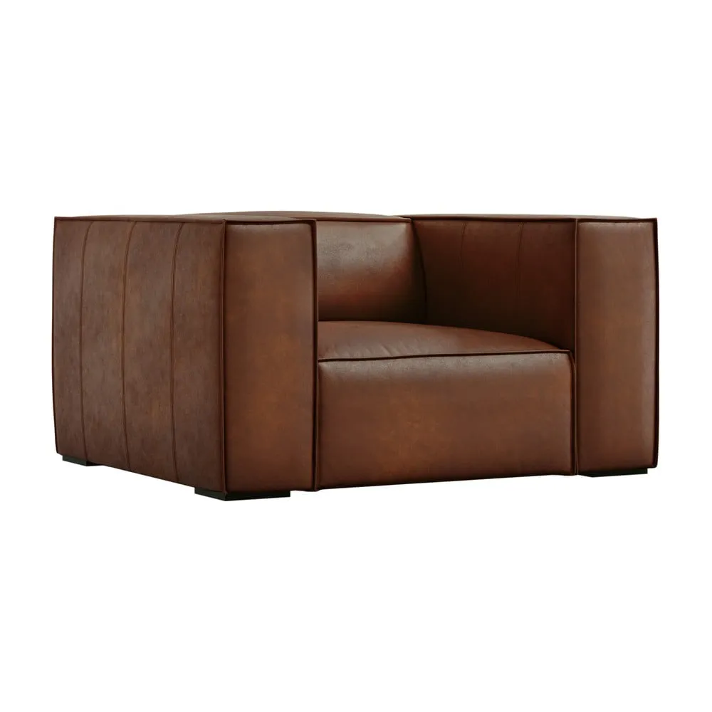 Koňakově hnědé kožené křeslo Madame – Windsor & Co Sofas