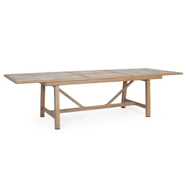 BIZZOTTO Rozkládací zahradní stůl KALIMERA hnědý 212-285x106 cm